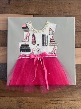 Fashion Dress Wall Art Canvas 12x12